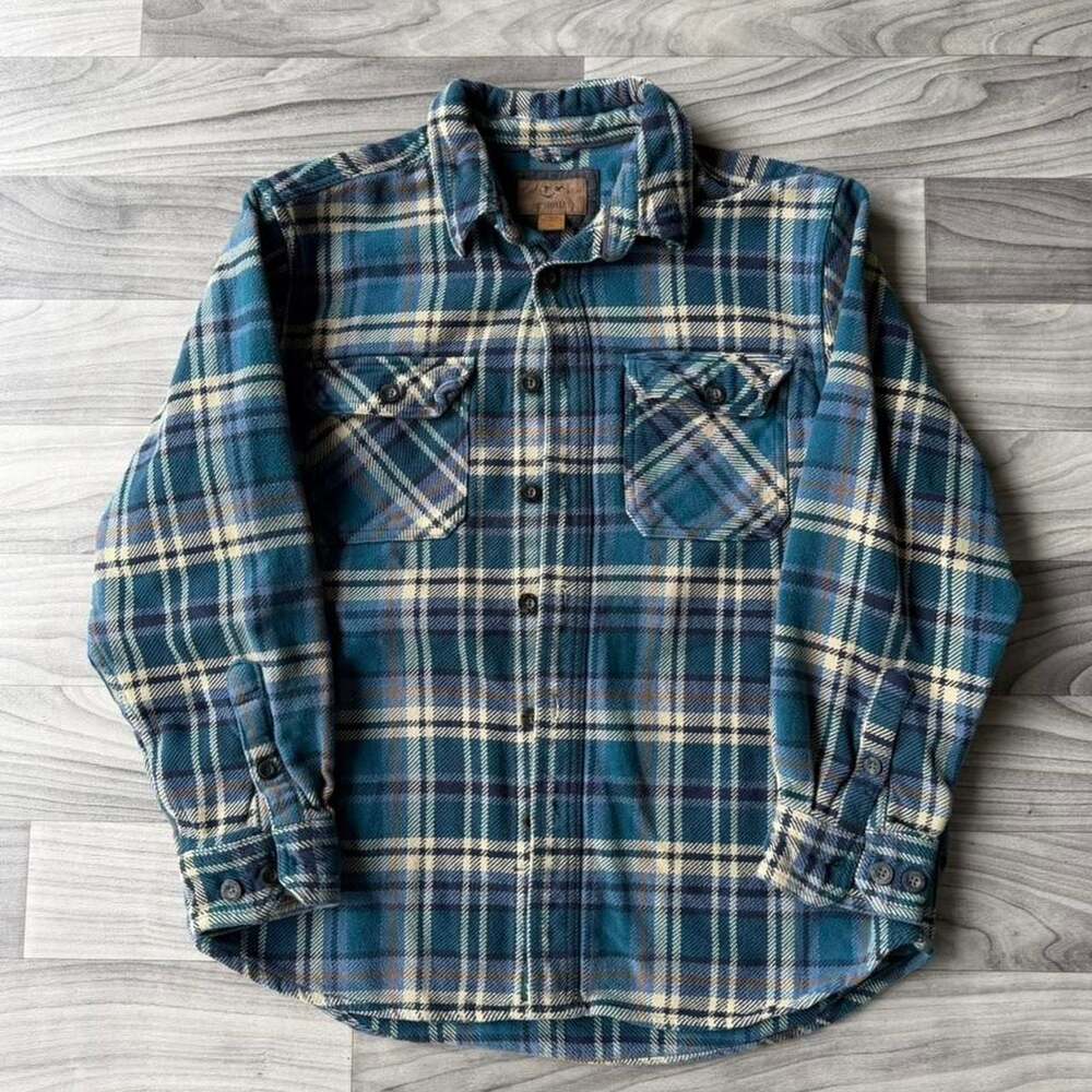 Outdoor Life Blue Plaid Rugged Flannel Shirt
